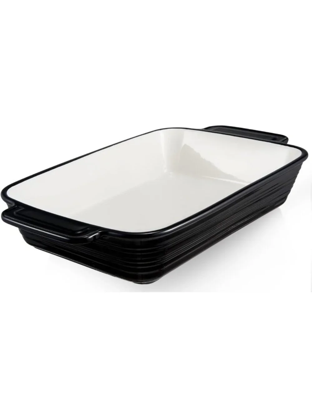 Large 9x13 Ceramic Casserole Dish - Durable Lasagna Pan with Handles, Oven Safe